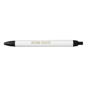 Elegant Gold & Gray Monogram I Minimalist Elegant Pen