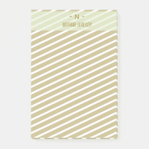 Elegant Gold & Gray Monogram I Minimalist Elegant Post-it Notes