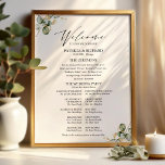 Elegant Gold Greenery Wedding Program Sign<br><div class="desc">Prepare to embark on a magical journey of love with our breathtaking wedding suite, crafted especially for lovers of nature! This fabulous collection is the ultimate addition to your dreamy garden party or enchanting nature-themed celebration. It includes everything you could possibly need, from a stunning welcome sign to personalized napkins...</div>
