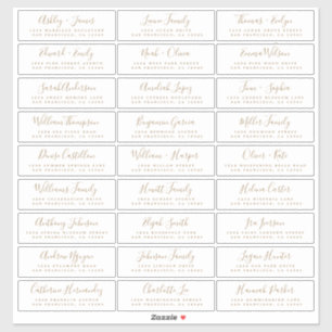 Elegant Gold Guest Address Labels