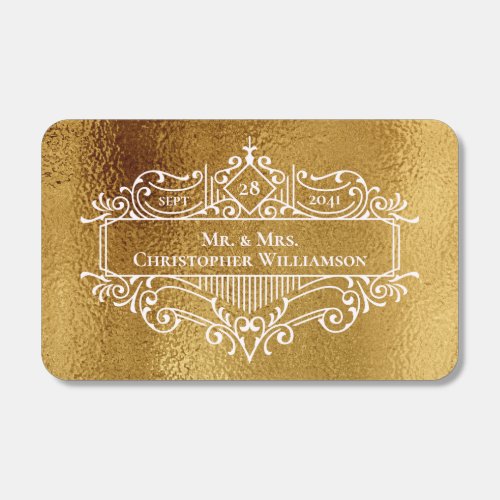 Elegant Gold Guest Monogrammed Wedding Matchbox Matchboxes