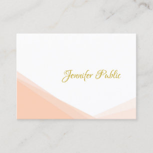 Elegant Gold Hand Script Text Professional Modern Business Card