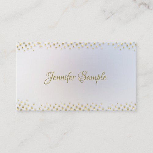 Elegant Gold Handwritten Name Modern Template Business Card