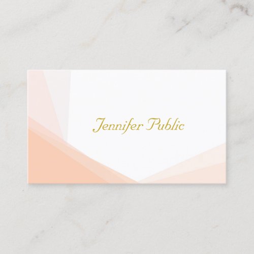 Elegant Gold Handwritten Name Professional Modern Business Card