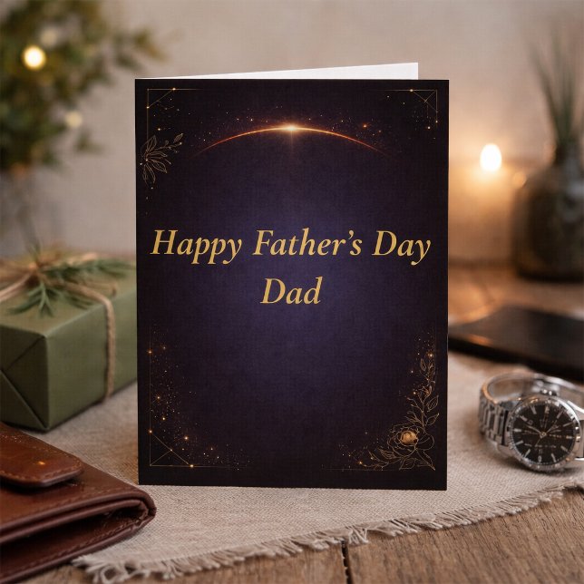 Elegant Gold Happy Father’s Day Card for Dad (Creator Uploaded)