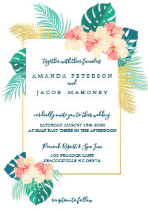 Hawaiian Wedding Invitations Zazzle