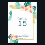 Elegant Gold Hawaiian Hibiscus Wedding Table Cards<br><div class="desc">Stylish and customizable Elegant Gold Hawaiian Hibiscus Wedding Table Cards.</div>