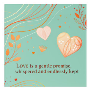 Elegant Gold Heart Love Art