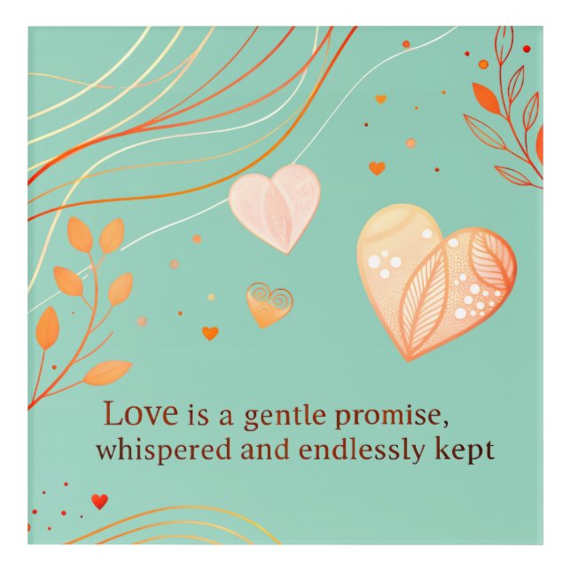 Elegant Gold Heart Love Art (Front)