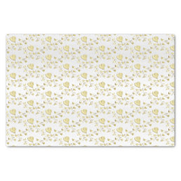 Elegant Gold Hearts Design Pattern Tissue Paper