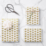 Elegant Gold Hearts Pattern Wedding Wrapping Paper Sheets<br><div class="desc">Wedding gift-giving in a faux gold heart leaf pattern makes an awesome presentation.  Ideal for newlyweds,  bridal showers,  wedding showers,  new homes,  engagement showers,  Valentine's Day,  and more.</div>