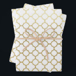 Elegant Gold Hexagon Abstract Pattern Wedding Wrapping Paper Sheets<br><div class="desc">Wedding gift-giving in a faux gold hexagon abstract pattern makes an awesome presentation.  Ideal for newlyweds,  bridal showers,  wedding showers,  new homes,  engagement showers,  and more.</div>