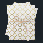 Elegant Gold Hexagon Abstract Pattern Wedding Wrapping Paper Sheets<br><div class="desc">Wedding gift-giving in a faux gold hexagon abstract pattern makes an awesome presentation.  Ideal for newlyweds,  bridal showers,  wedding showers,  new homes,  engagement showers,  and more.</div>
