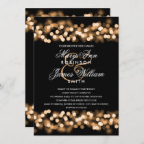 Elegant Gold Hollywood Glam Wedding Invitation