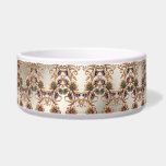 Elegant Gold Jewel Flowers Ceramic Pet Bowl<br><div class="desc">Beautiful Elegant Gold Jewel Flowers Ceramic Pet Bowl</div>