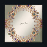 Elegant Gold Jewel Flowers Magnet<br><div class="desc">Beautiful Elegant Gold Jewel Flowers Magnet</div>