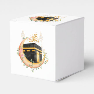 Elegant Gold Kaaba Hajj Mabroor Welcome Home Class Favor Boxes