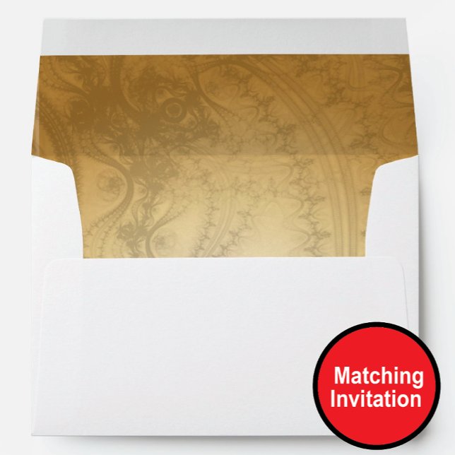 Elegant Gold Lace Pattern Wedding Envelope (Creator Uploaded)