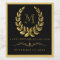 Elegant Gold Laurel Wreath and Monogram Wedding