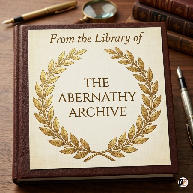 Elegant Gold Laurel Wreath Ex Libris Square Sticker (#graduation)