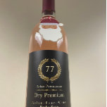 Elegant Gold Laurel Wreath Wine Label