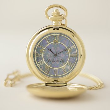 Elegant Gold Lavender Mandala Pocket Watch by BecometheChange at Zazzle
