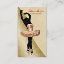 elegant gold lavish ballerina Business card