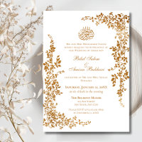 Elegant Gold Leaf Islamic Wedding