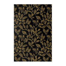 Elegant Gold Leaf Seamless Botanical Pattern Art