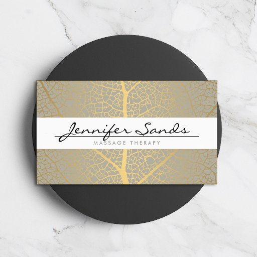 Customizable ELEGANT NAME with GOLD TREE PATTERN Business Card Templates
