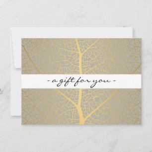 Elegant Gold Leaf Tree Pattern Gift Certificate