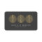 Elegant Gold Leaf Trio Logo on Dark Gray