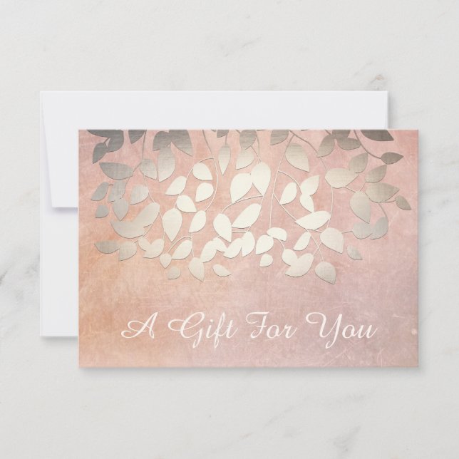 Elegant Gold Leaves Salon and Spa Gift Certificate (Front)