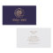 Elegant Gold Leaves Trio Logo Navy Blue