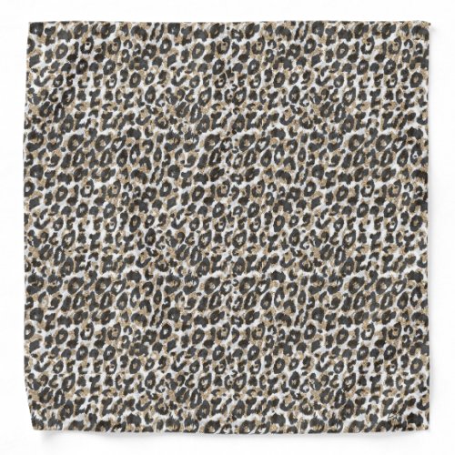 Elegant gold leopard animal print pattern bandana