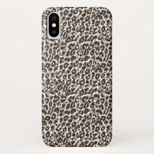 Elegant gold leopard animal print pattern Case-Mate iPhone case (Back)