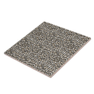 Elegant gold leopard animal print pattern ceramic tile