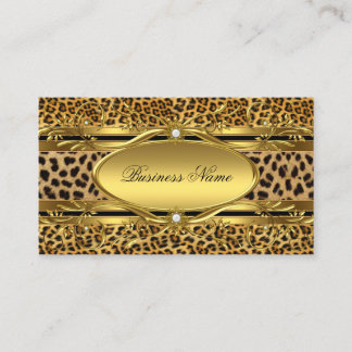 Elegant Gold Leopard print Business Card