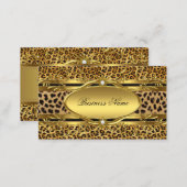 Elegant Gold Leopard print Business Card (Front/Back)