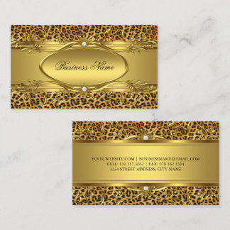 Elegant Gold Leopard print Business Card