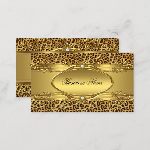 Elegant Gold Leopard print Business Card