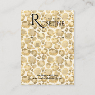 Elegant Gold Leopard Print Display Card