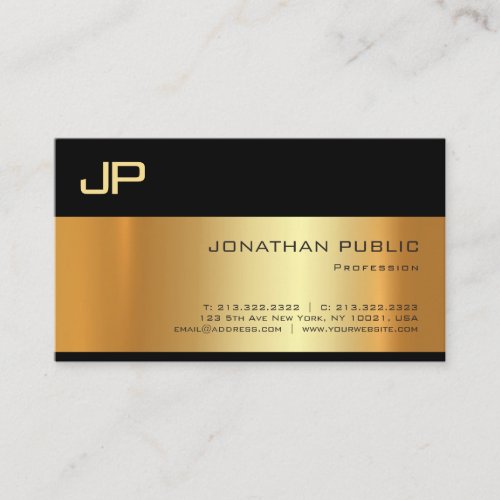 Elegant Gold Light Shadow Professional Artistic Business Card