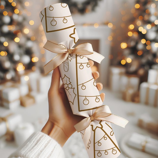 Elegant Gold Line Art Christmas Tissue Paper (Creator Uploaded)