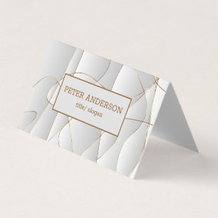 Elegant Gold Lines Business Card
