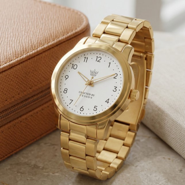 Elegant Gold Link Bracelet Watch with Minimalist  (Creator Uploaded)