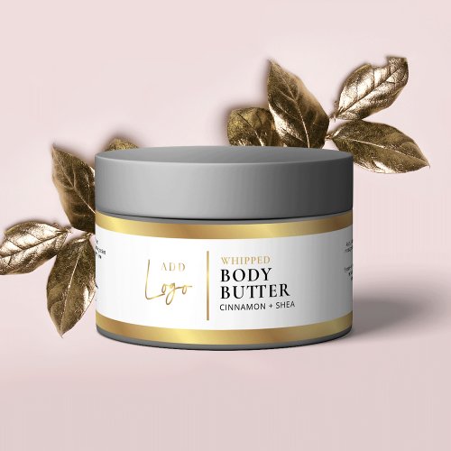 Elegant Gold Logo Lux Cosmetic Jar Wrapper Label