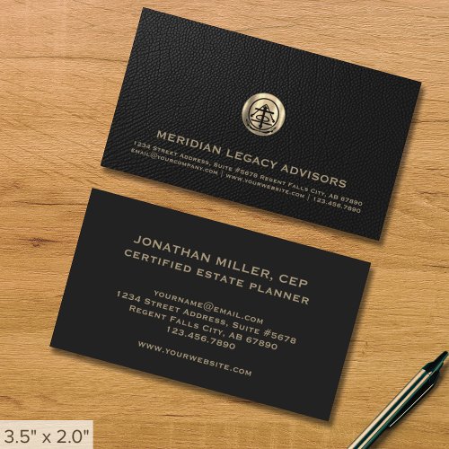 Elegant Gold Logo Professional Business Card