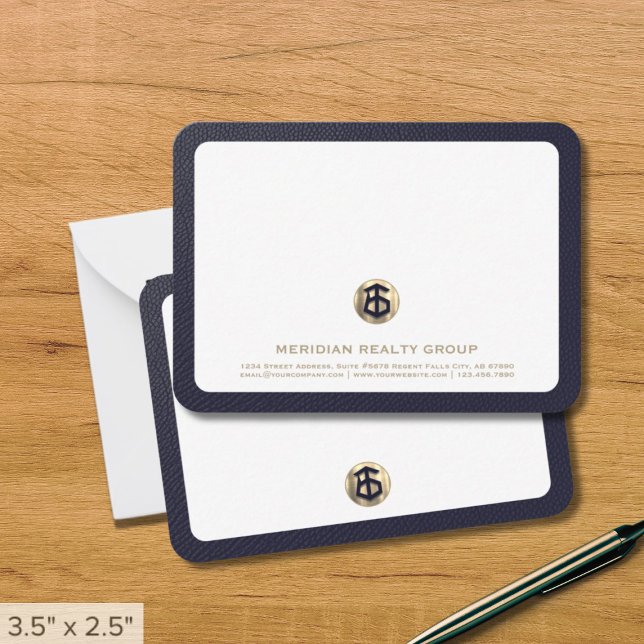 Elegant Gold Logo Real Estate Note Card (Creator Uploaded)