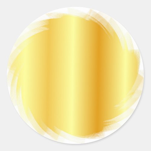 Elegant Gold Look Add Your Text Blank Template Classic Round Sticker